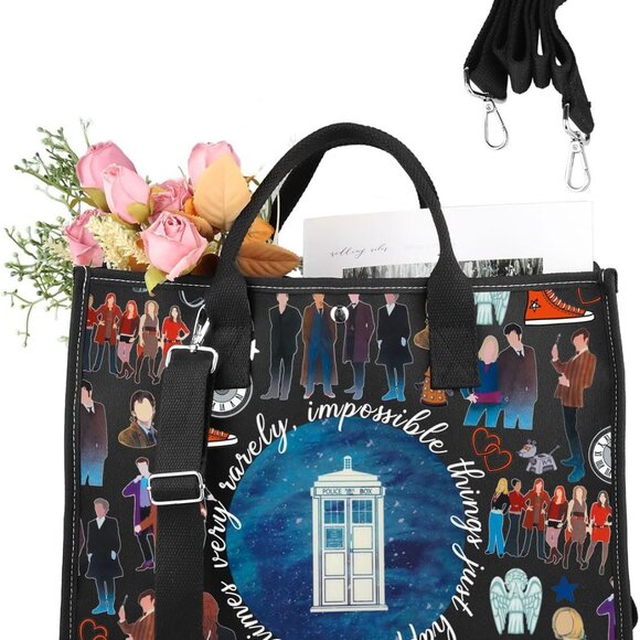 Science Fiction Tote Bag TV Series Gifts for Fans Large Canvas Handbag - Picture 1 of 7